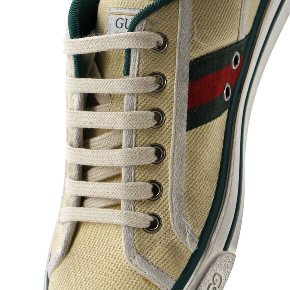 Gucci 1977 Tennis Sneakers GG Canvas Neutral, Yellow, Multicolor - Picture 5 of 6